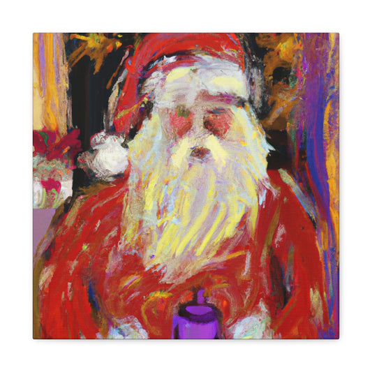 Santa Claus Abstraction - Canvas