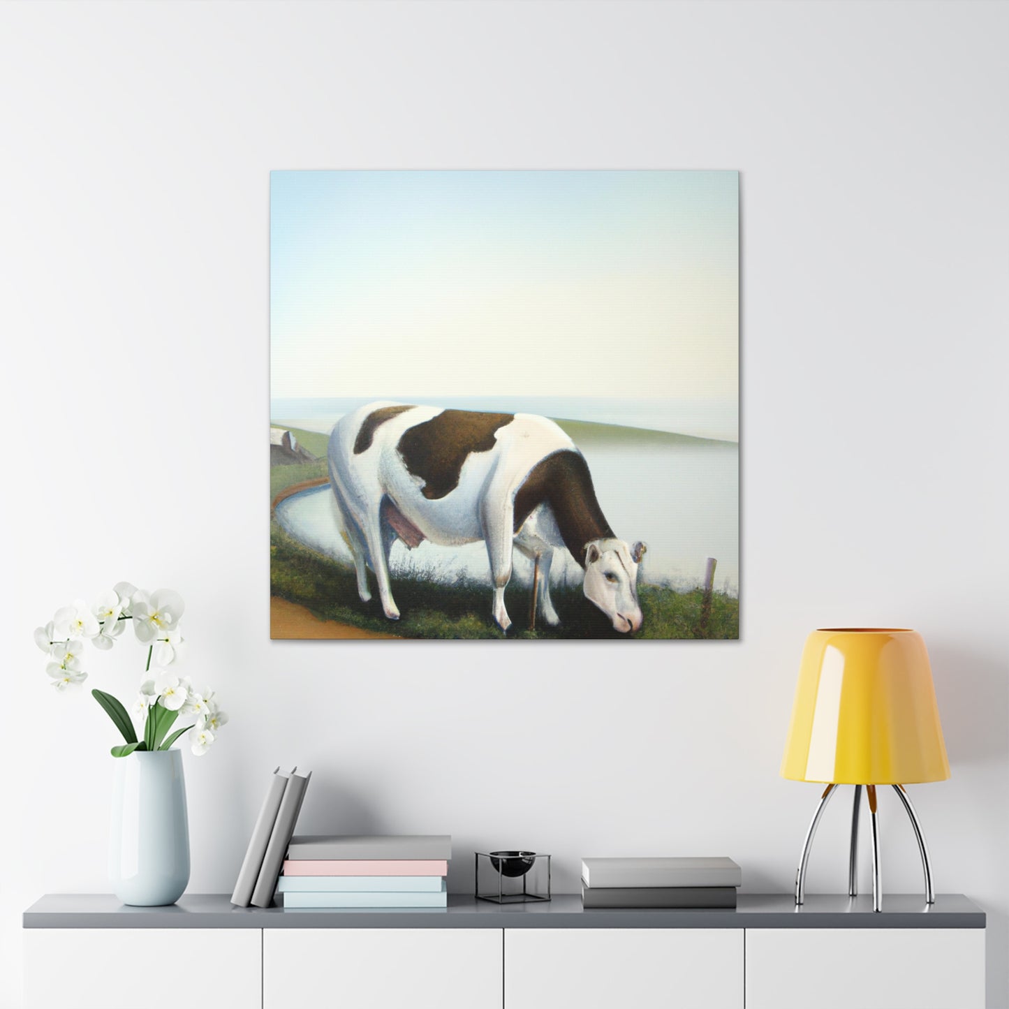 "Milky Dream of Cows" - Canvas