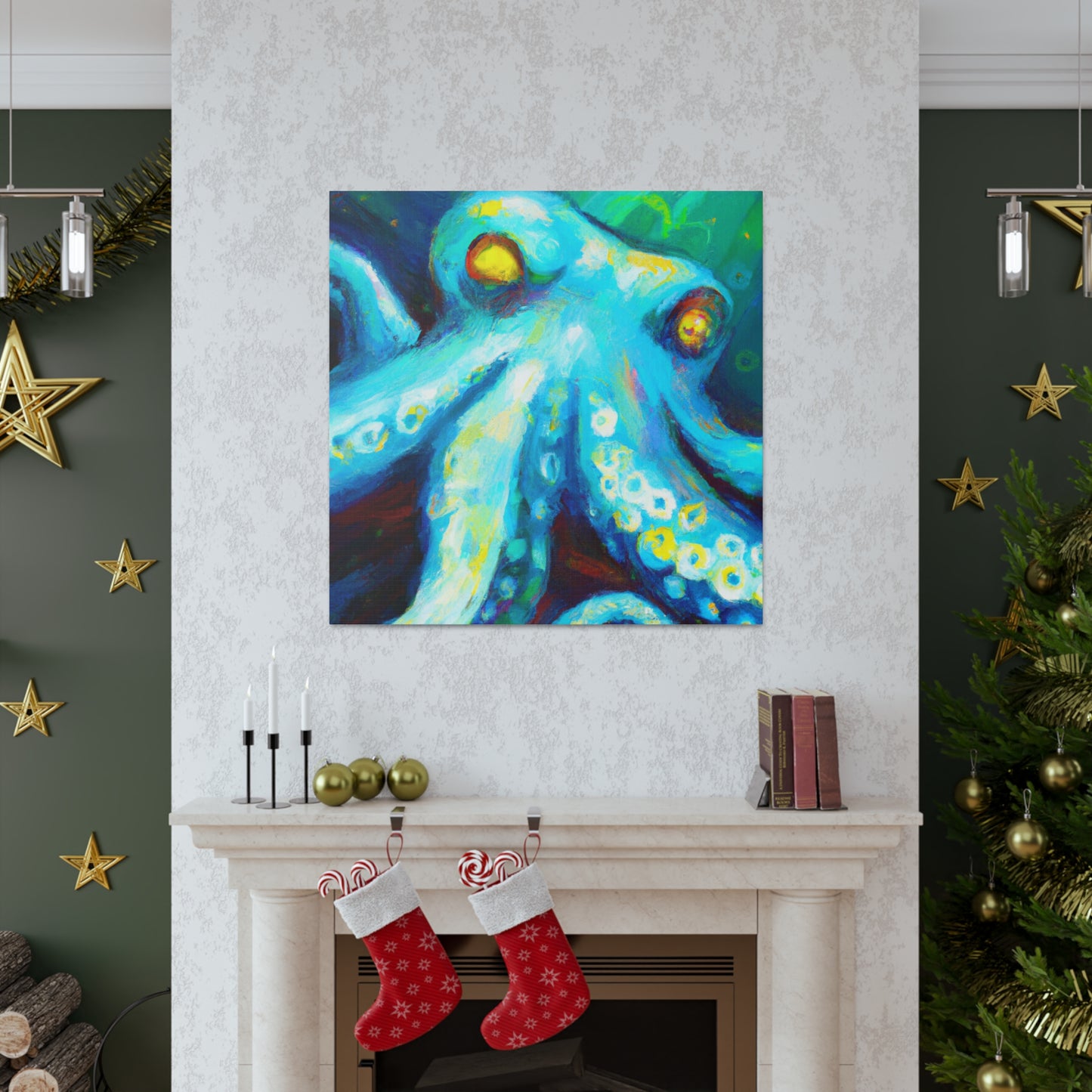 Octopus in Abstract. - Canvas