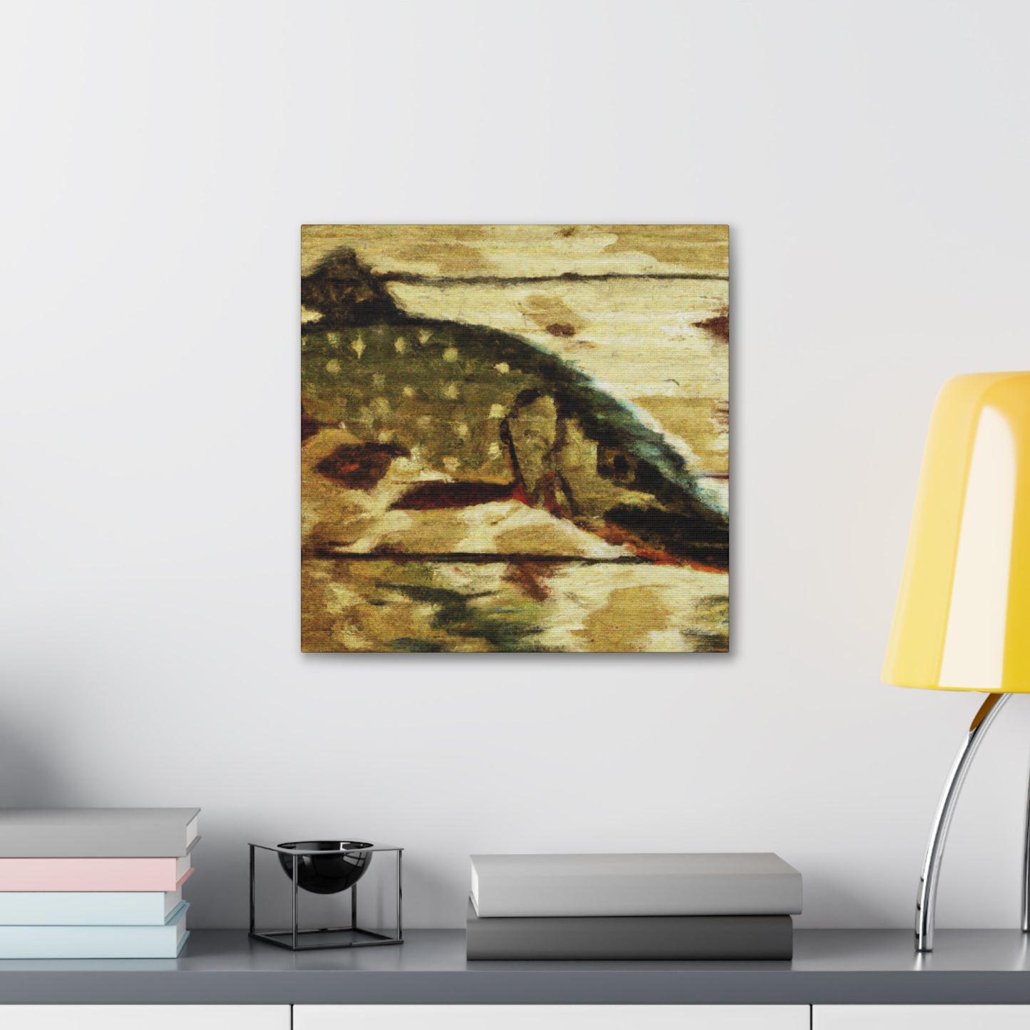 Pike in the Stream - Canvas