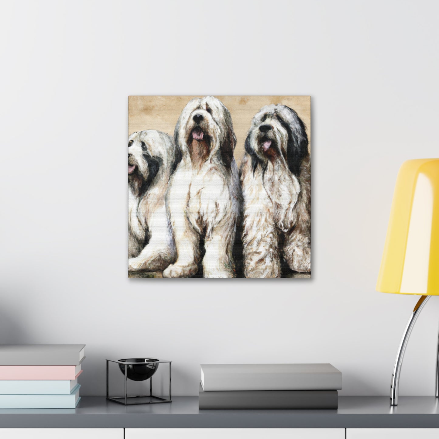 The Fluffy English Shepherd - Canvas