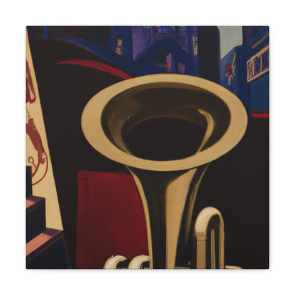 Rising Art Deco Trumpet - Canvas