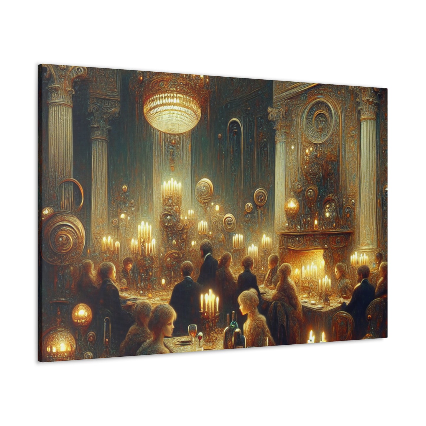 Exuberant Opulence: Midnight Revelry - Canvas