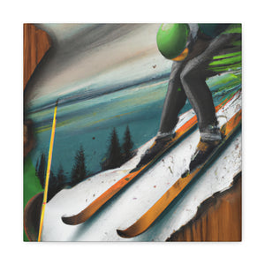 Skiing the White slopes - Canvas