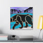 Bear in Moonlit Wood - Canvas