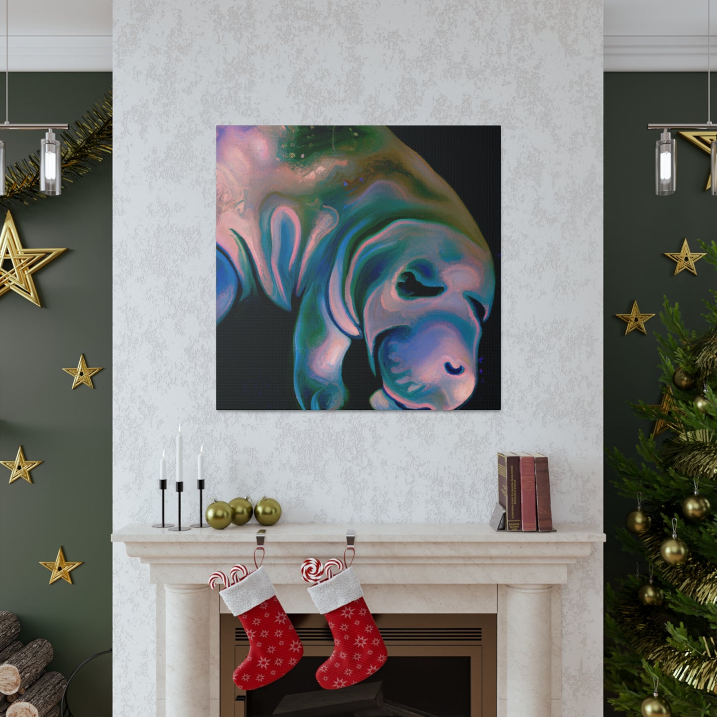 Manatee Graces Water - Canvas