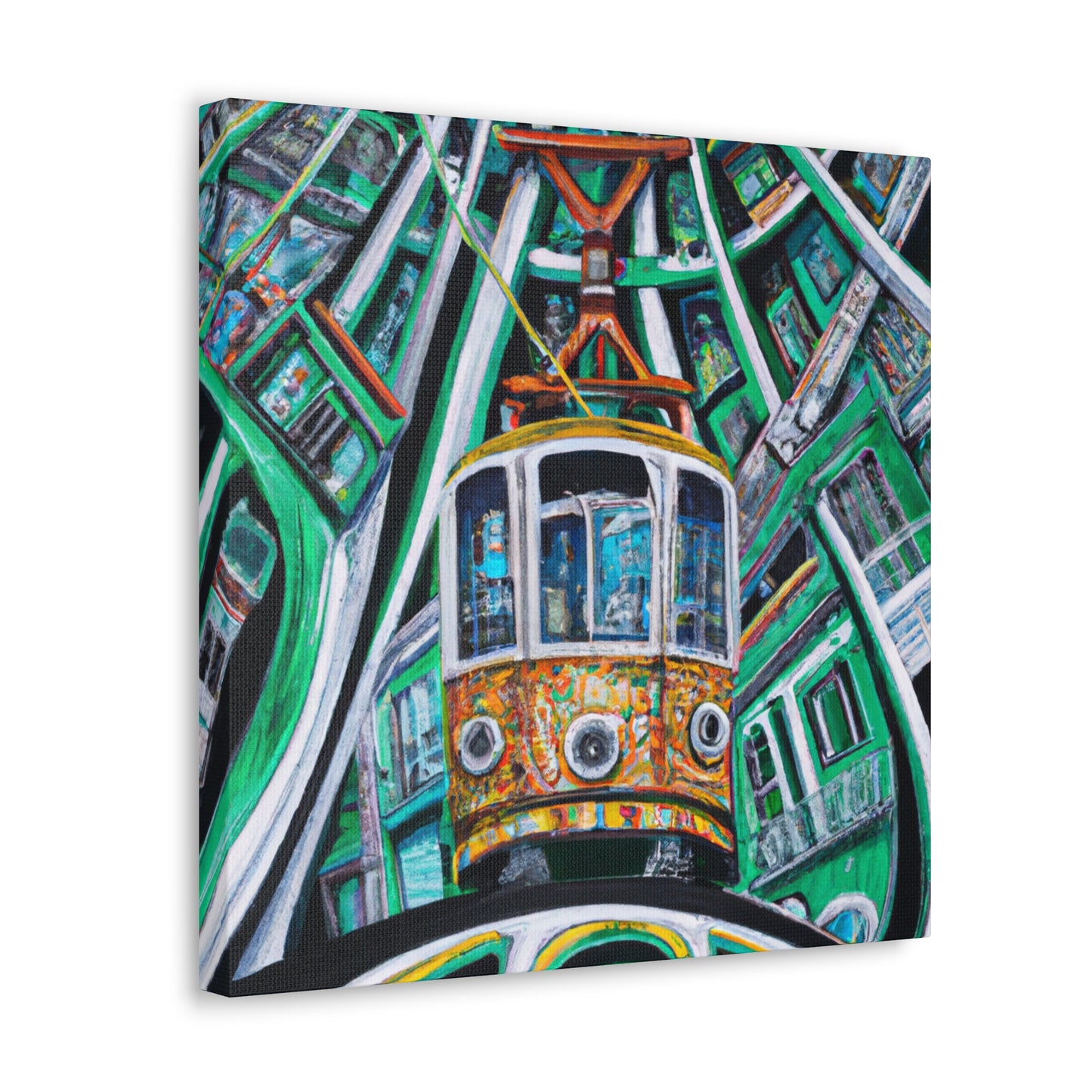 Cable Car Cityscape - Canvas