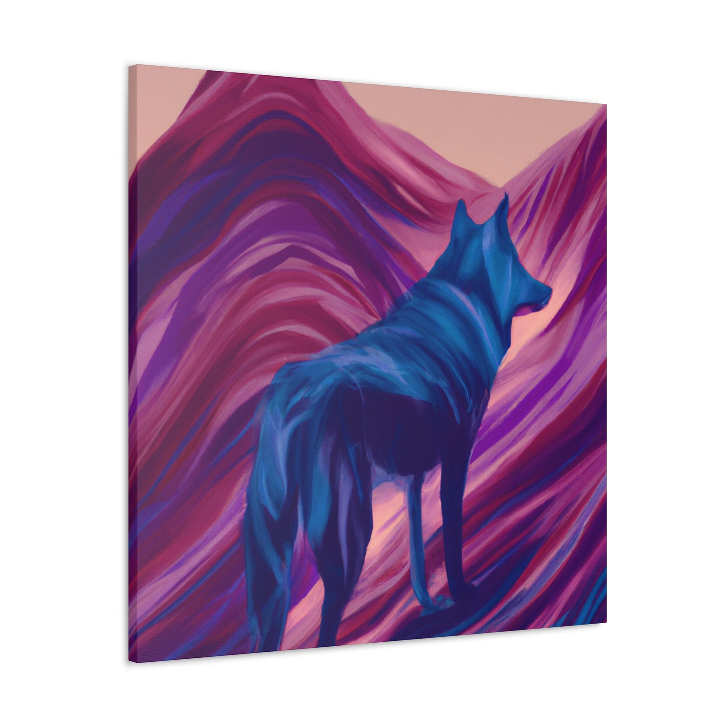 Wolf in Moonlight Glow - Canvas