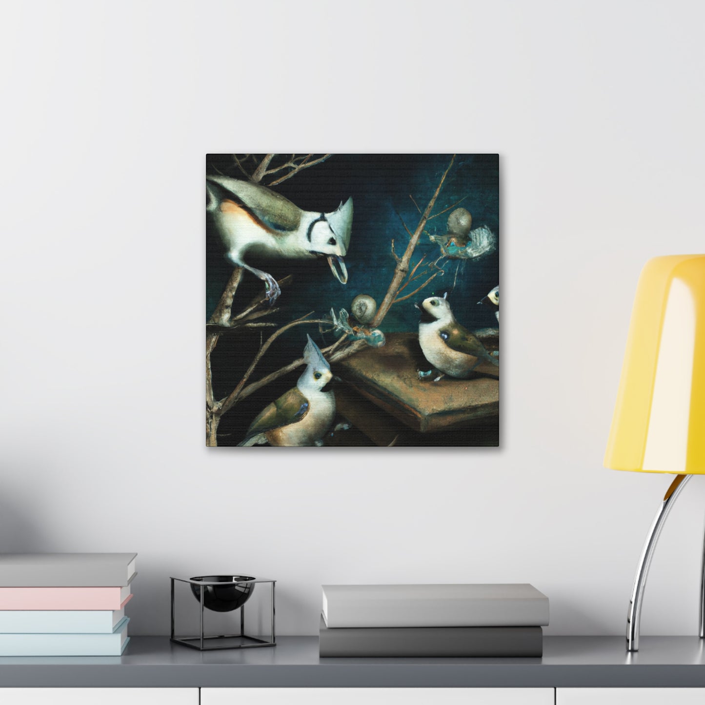 "Tufted Titmouse Utopia" - Canvas