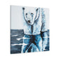 "Polar Bear in Snow" - Canvas