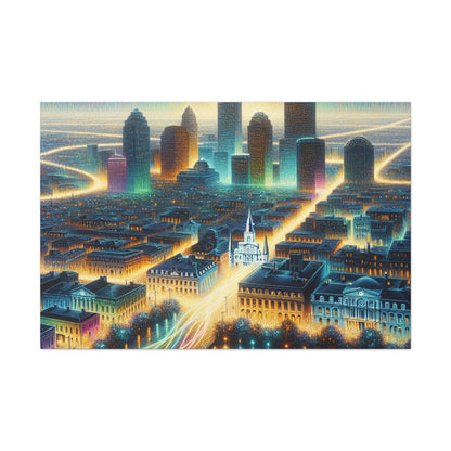 Soulful Cityscape Mosaic - Canvas