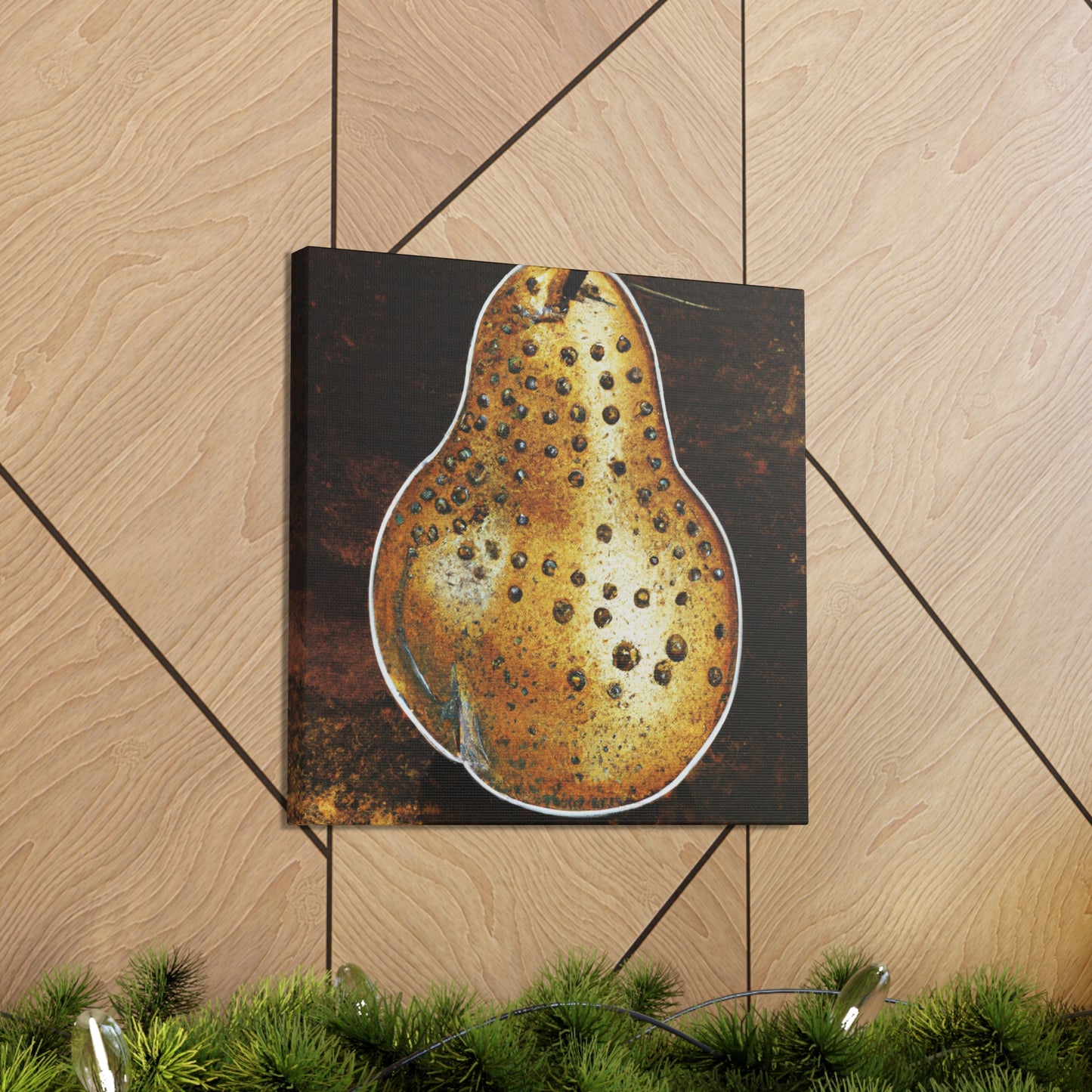 "Pear-y Steampunk Charm" - Canvas