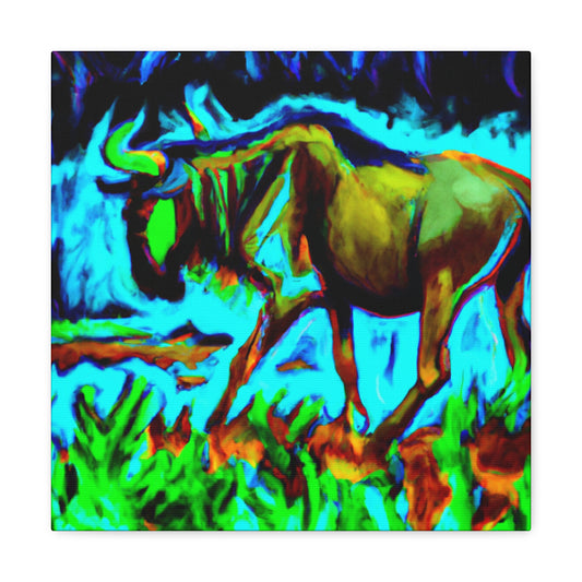 Wildebeest Migration Scene - Canvas