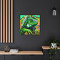 Iguana in Green Hues - Canvas