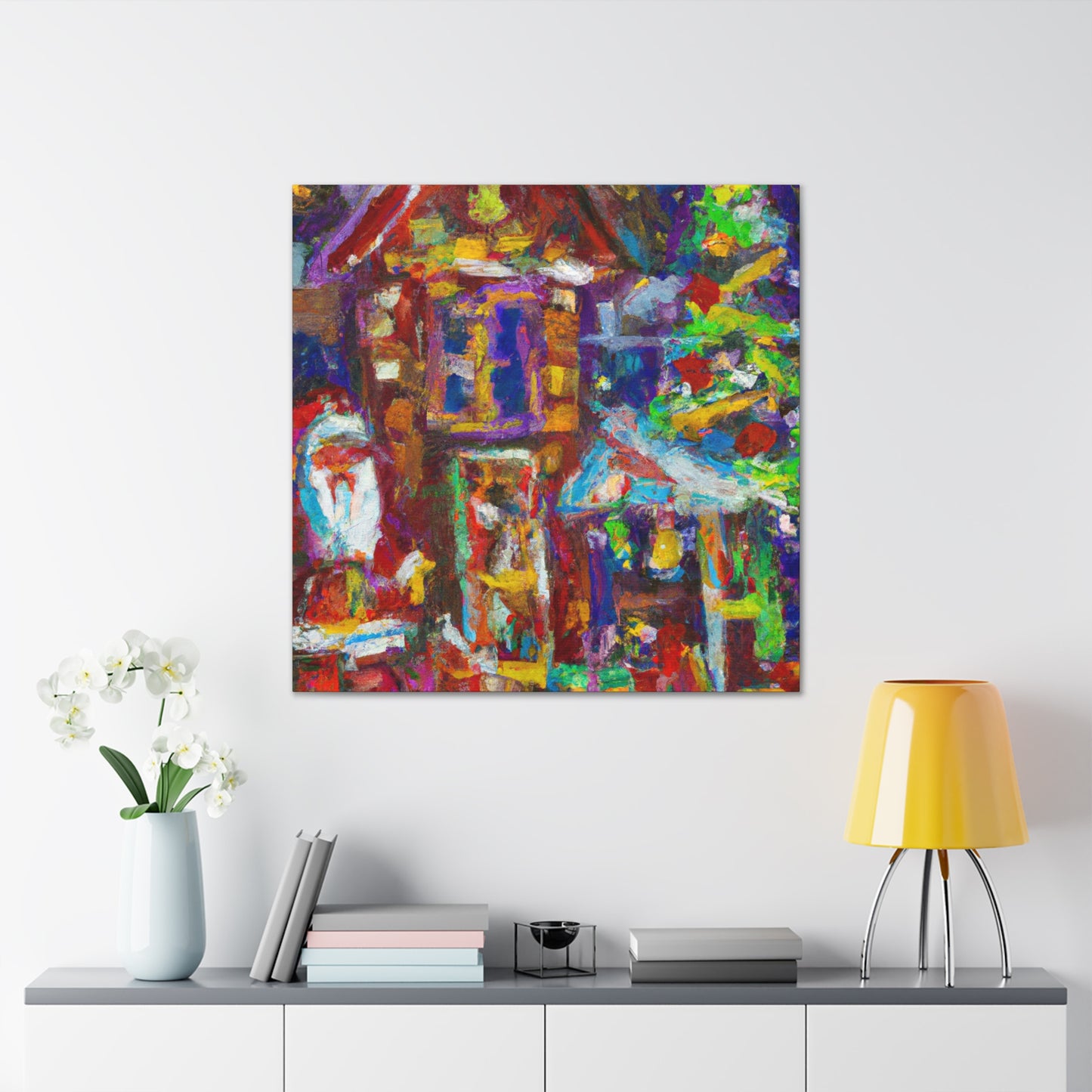 Santa's Workshop Dreaming - Canvas