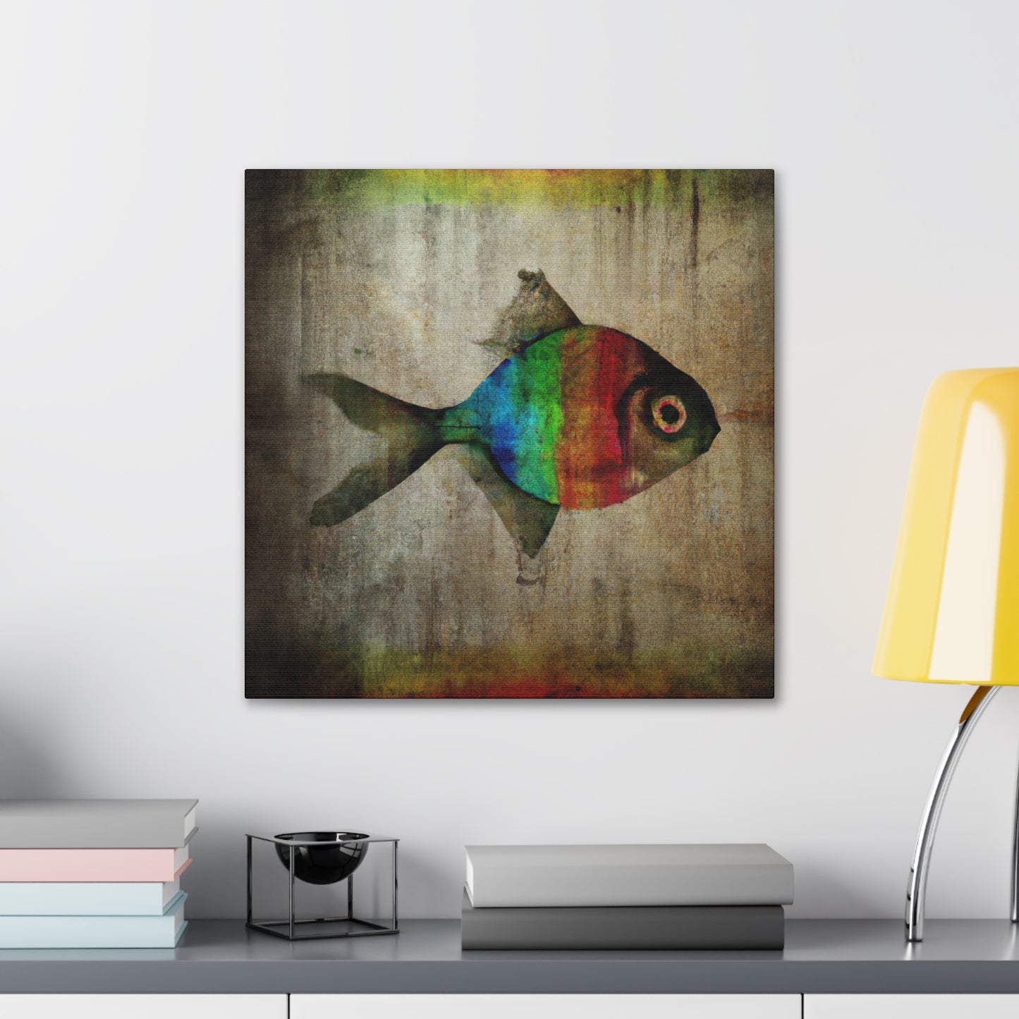 "Rainbow Fish Dreamscape" - Canvas