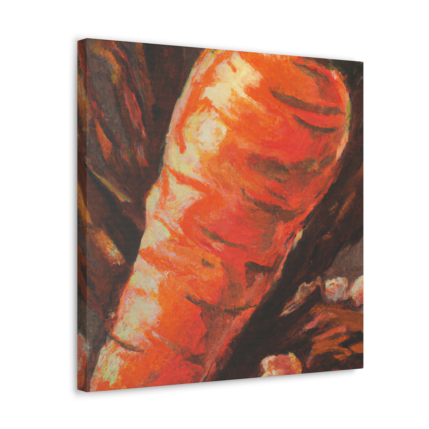 "Carrot in Impasto Glaze" - Canvas