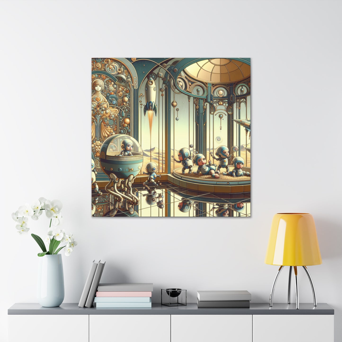 Mechanical Cosmic Whimsy - Canvas