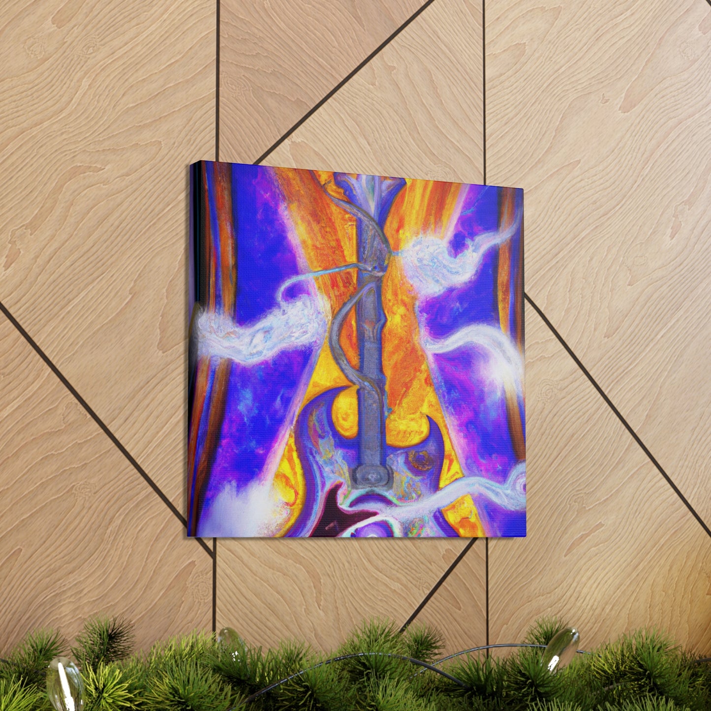 "Electric Guitar Reflection" - Canvas