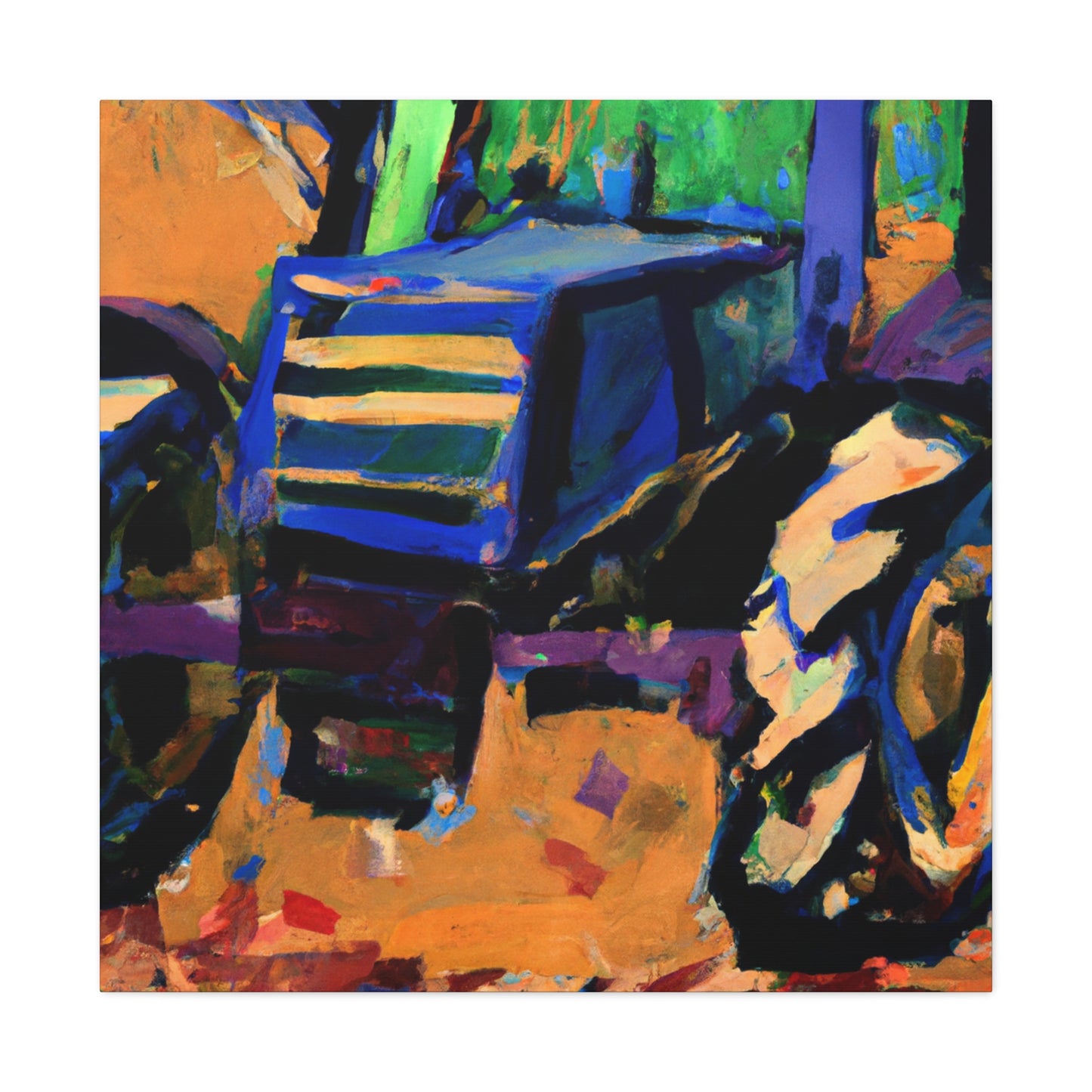 "Tractor in Motion" - Canvas