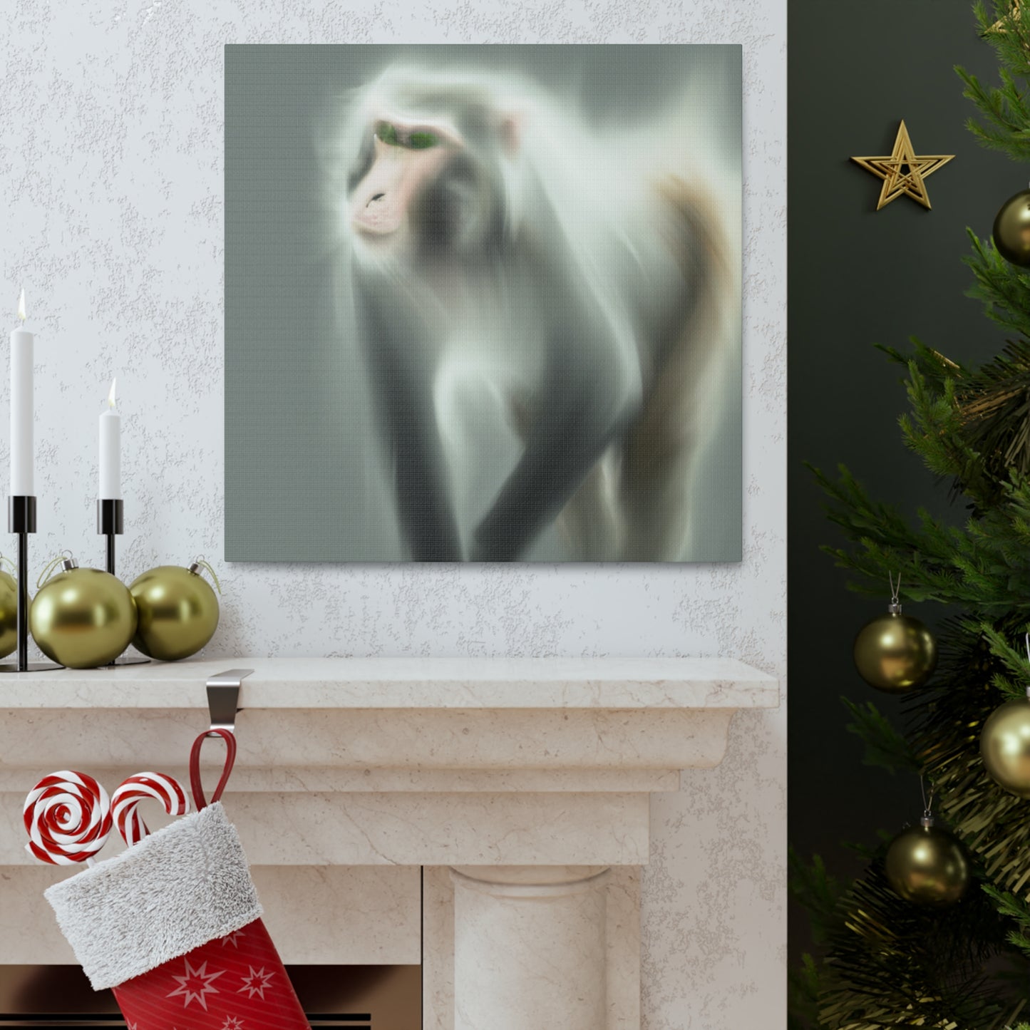 "Majestic Japanese Macaque" - Canvas