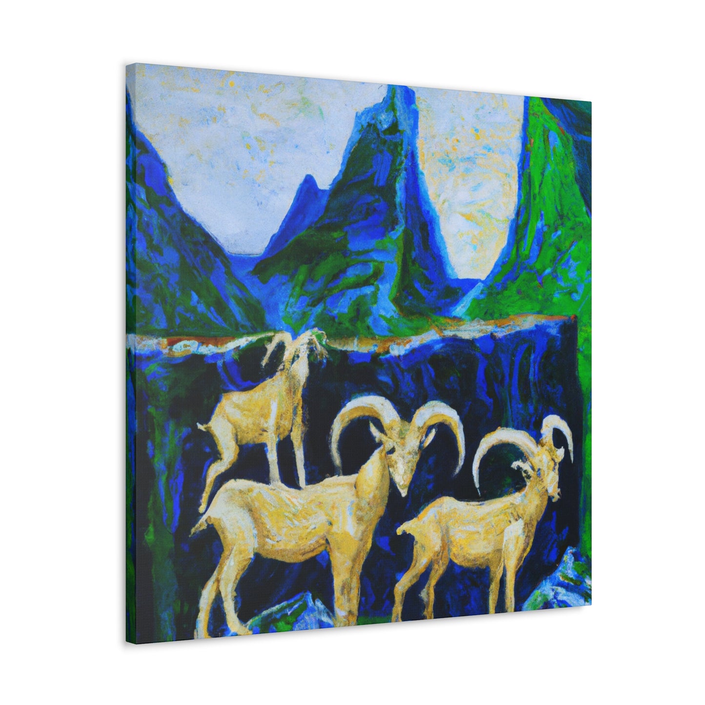 Mountain Goat Expressionism - Canvas