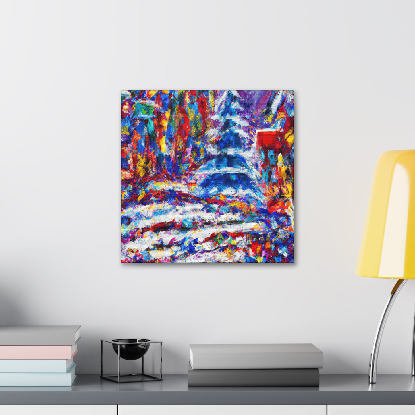 "City Square Fauvism Scene" - Canvas