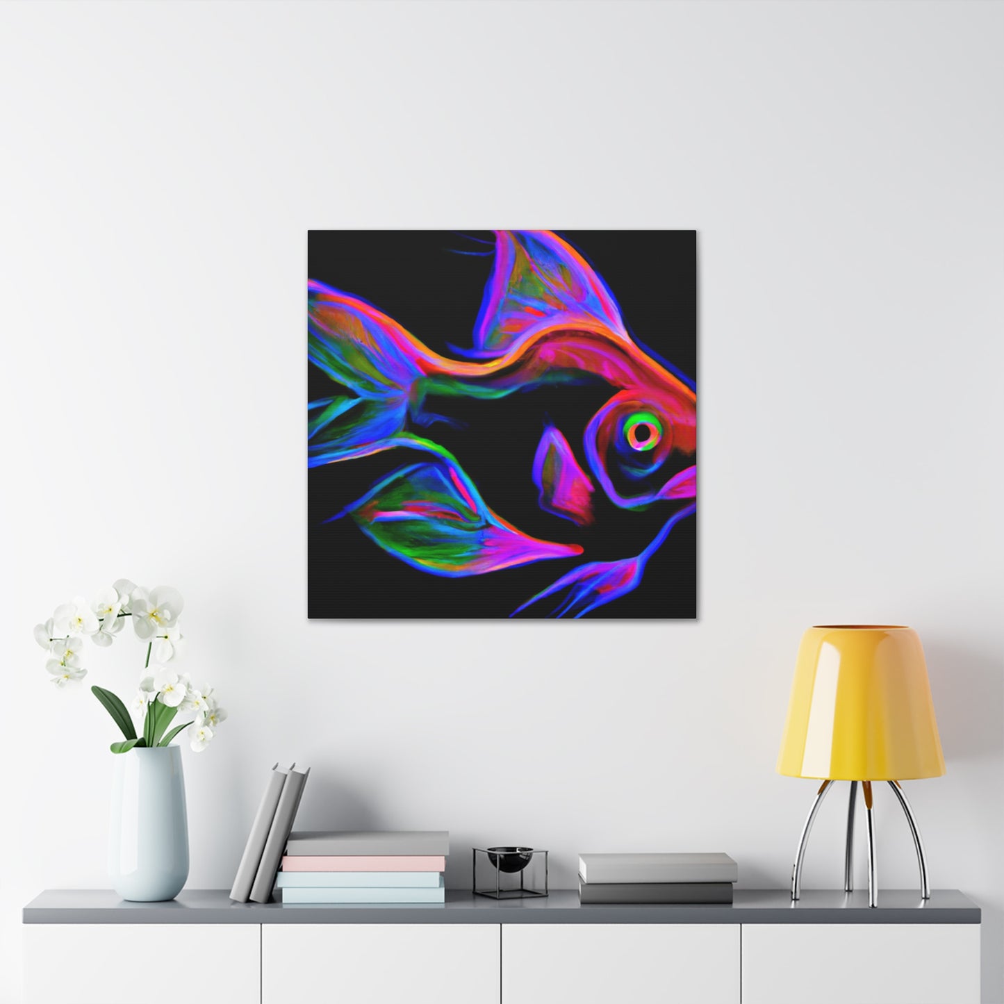 Bright Neon Tetra Glow - Canvas