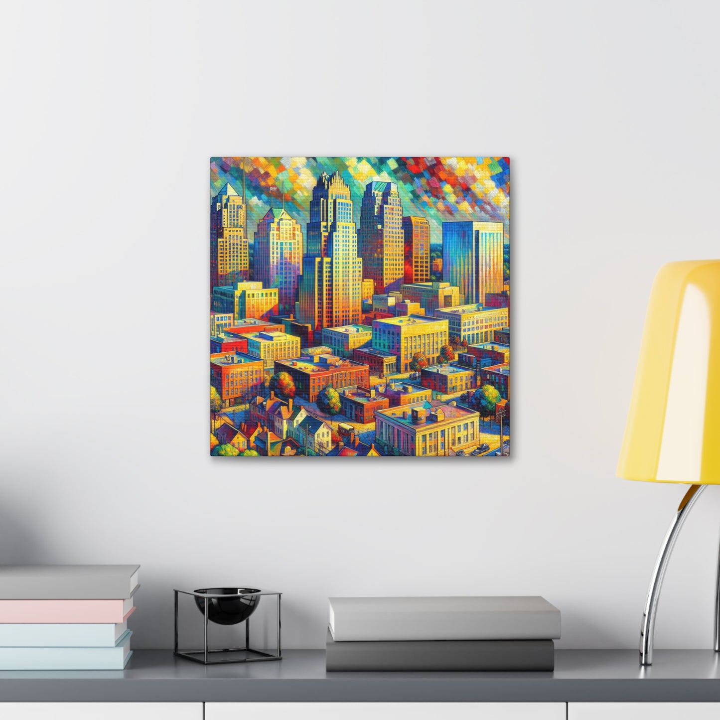 City in Vibrant Colors - Canvas