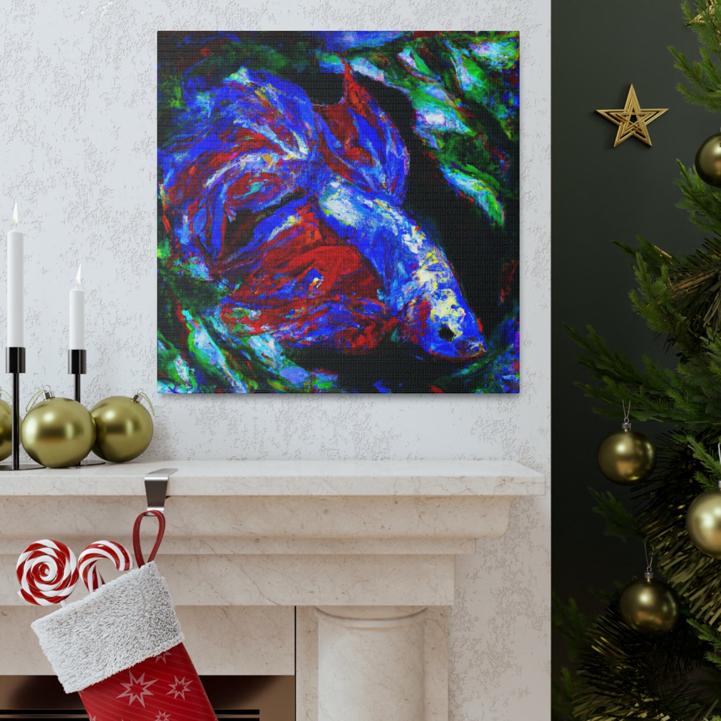 "Betta in Moonlight Waters" - Canvas