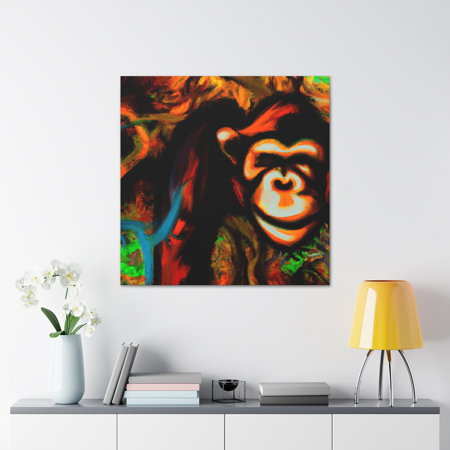 Chimp's Whimsical Adventure - Canvas