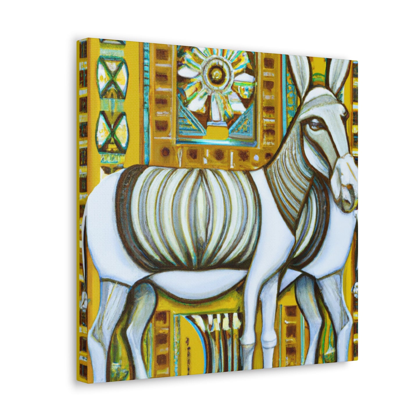 "Donkey in Deco Style" - Canvas