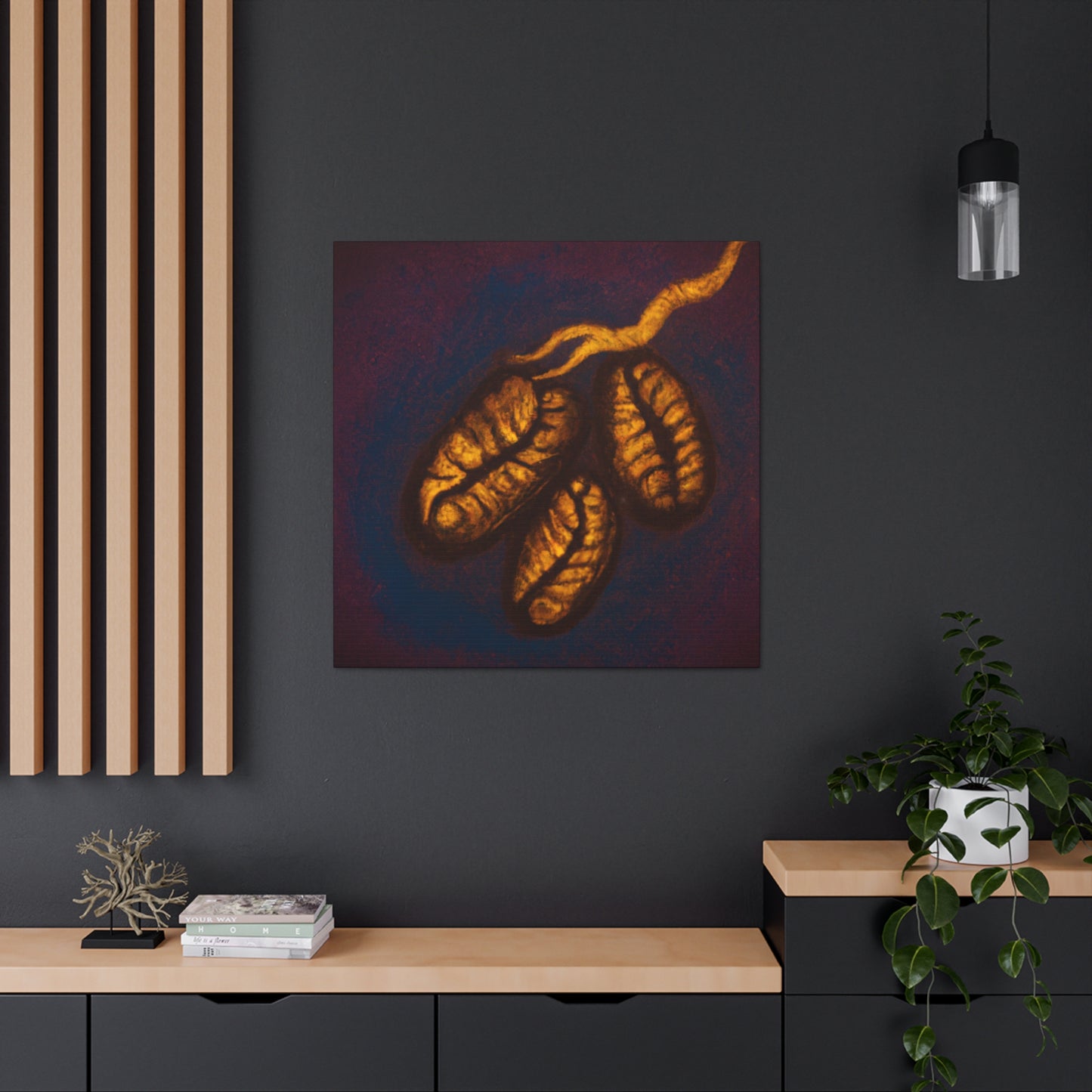 "Brewed Awakening Coffee beans" - Canvas