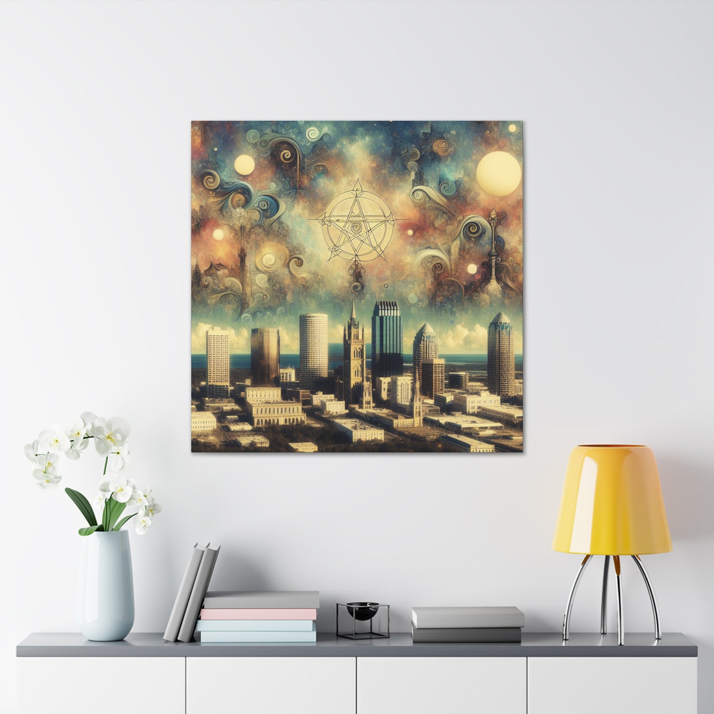 "Sunlit Serenity: Tampa's Renaissance" - Canvas