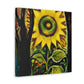 "Radiant Sparkling Sunflower." - Canvas