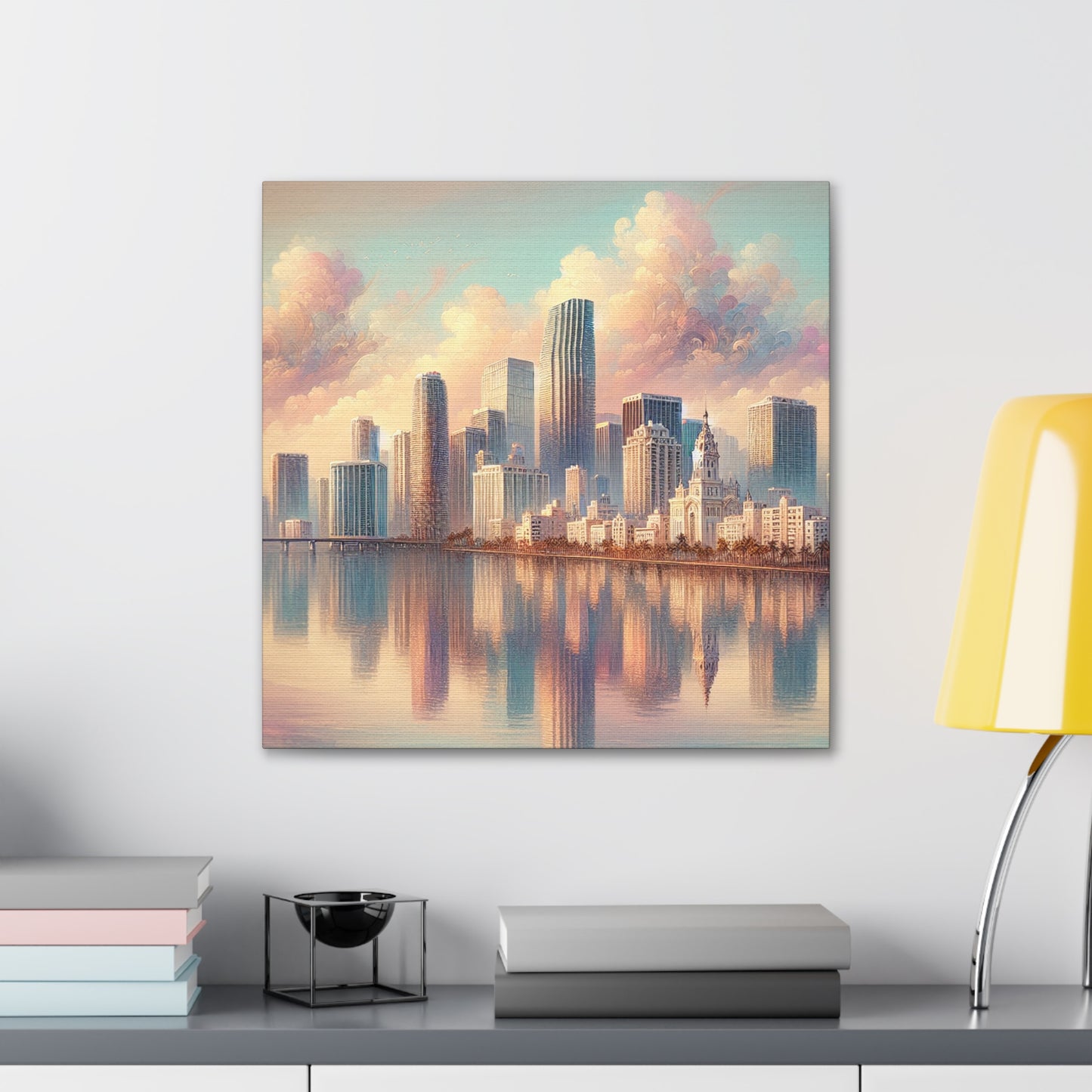 "Vibrant Miami Serenade" - Canvas