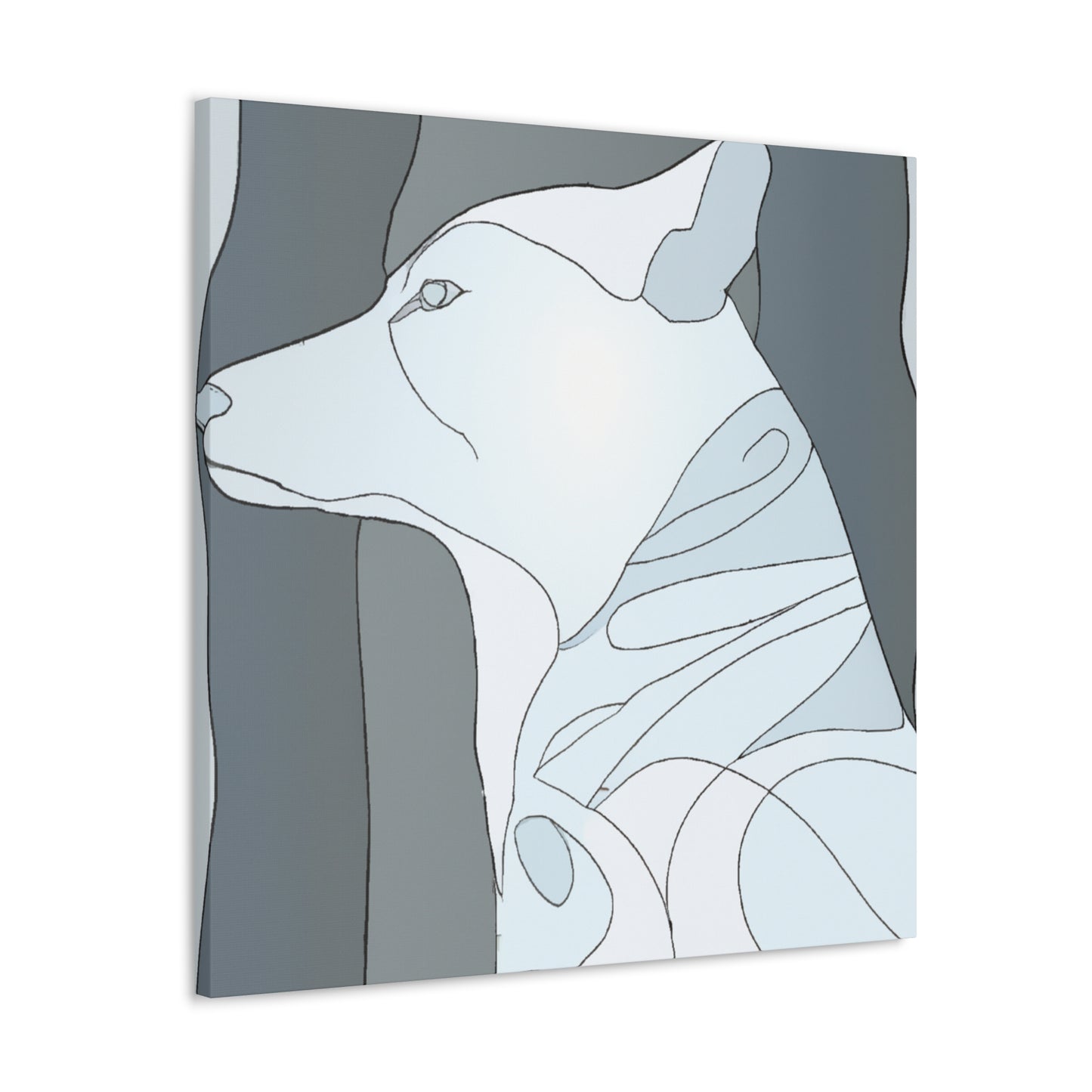 "Arctic Wolf in Snow" - Canvas