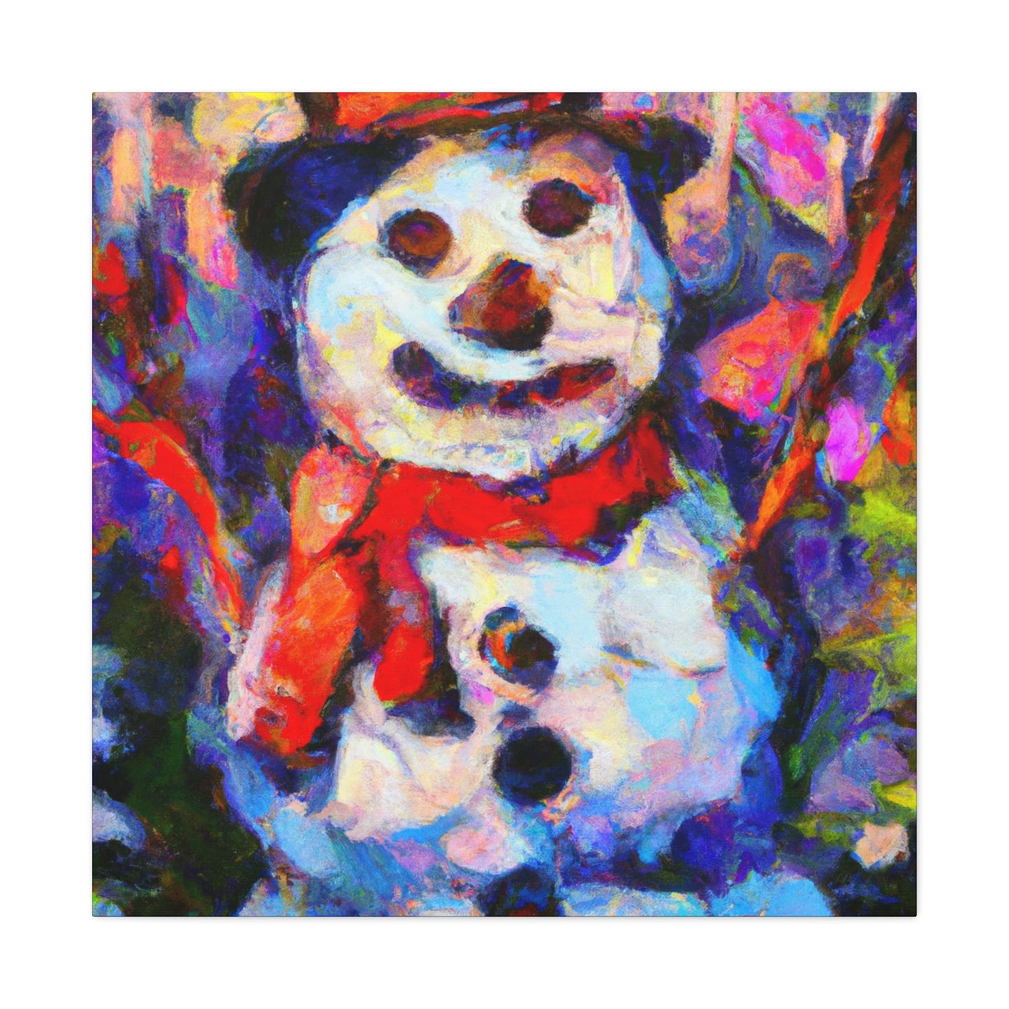 Snowman in Fauvism - Canvas