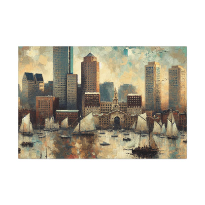 "Harbor Hues of Boston" - Canvas