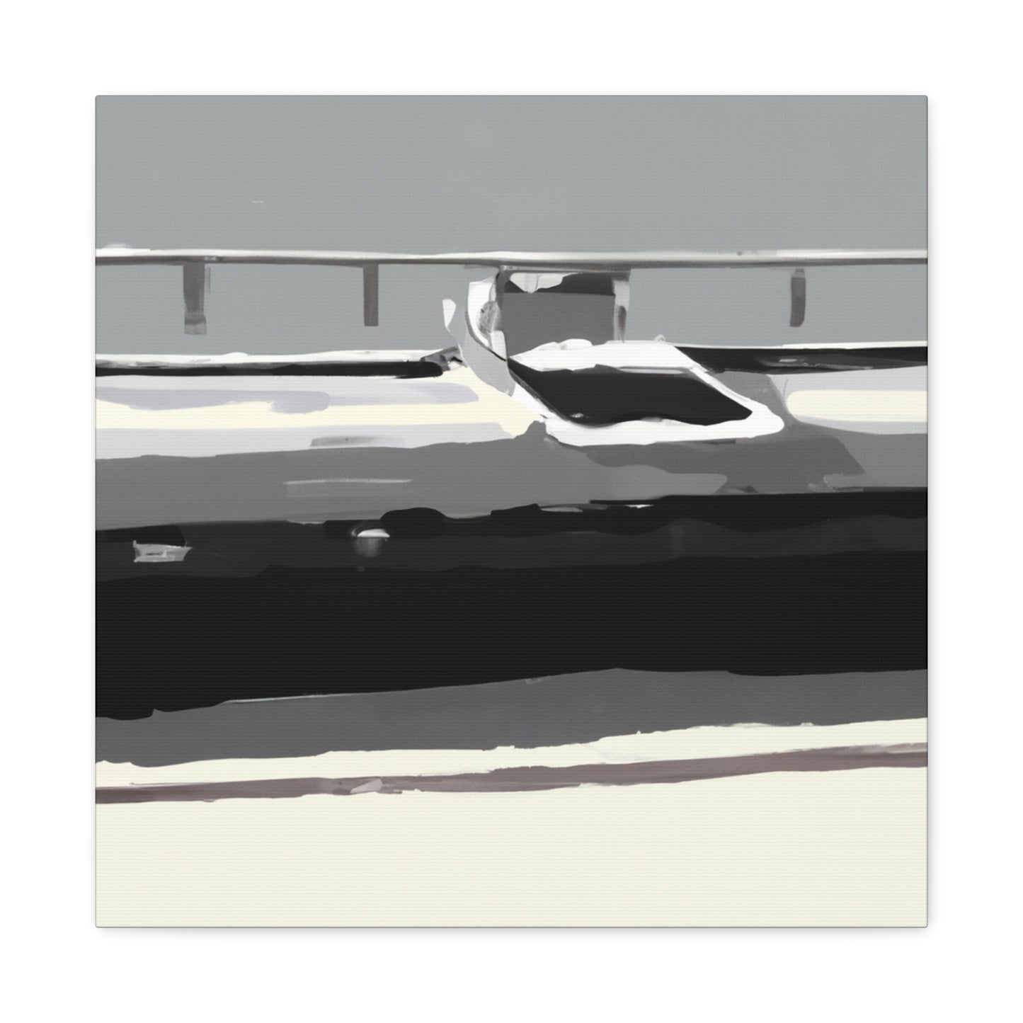 "Seaside Pontoon Reflection" - Canvas