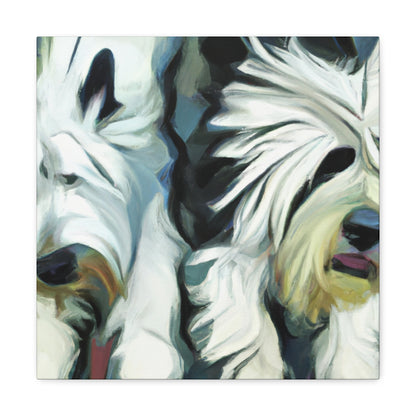 "Old English Sheepdog Dreaming" - Canvas