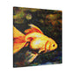 "Gilded Goldfish Glowing". - Canvas