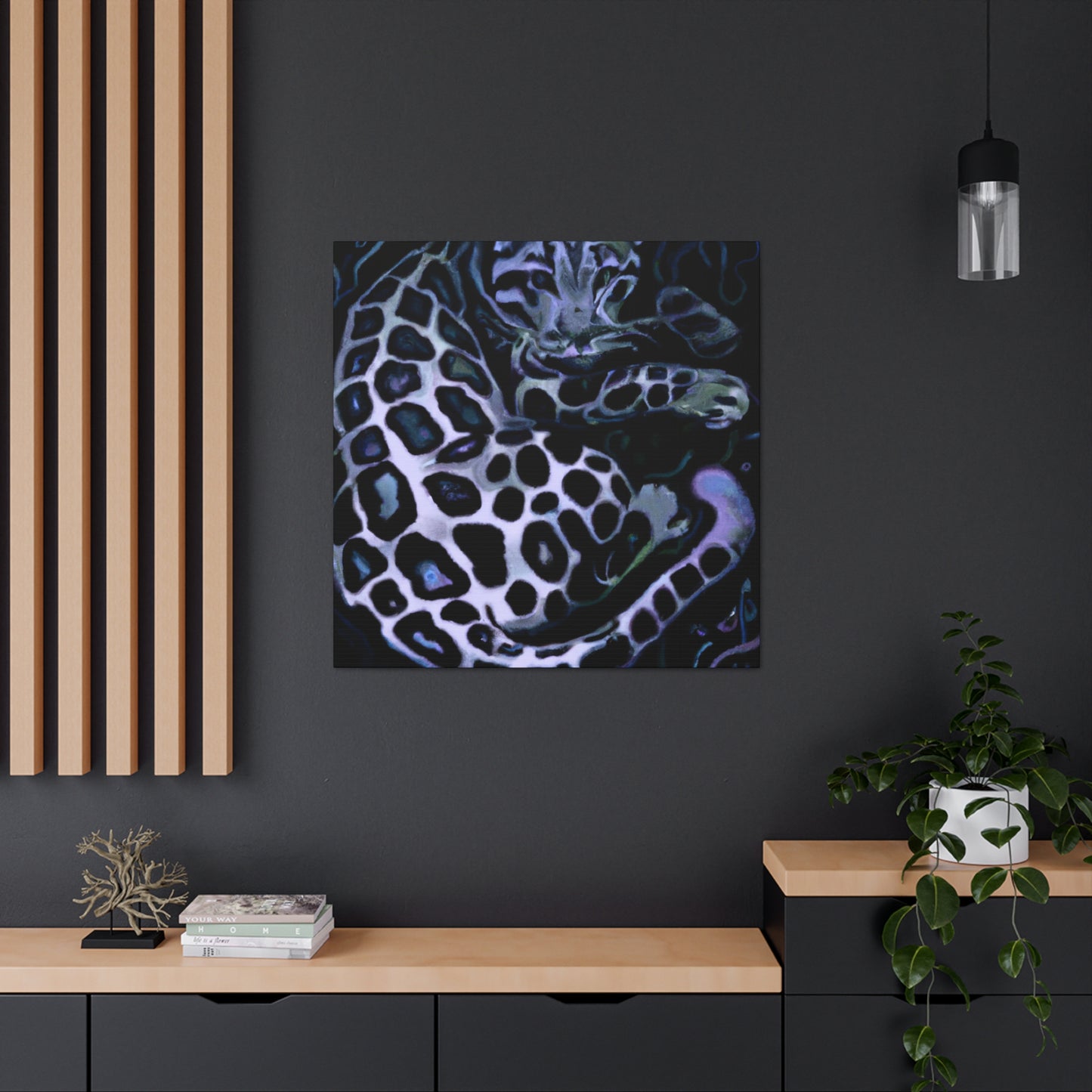 "Clouded Leopard Dreamscape" - Canvas