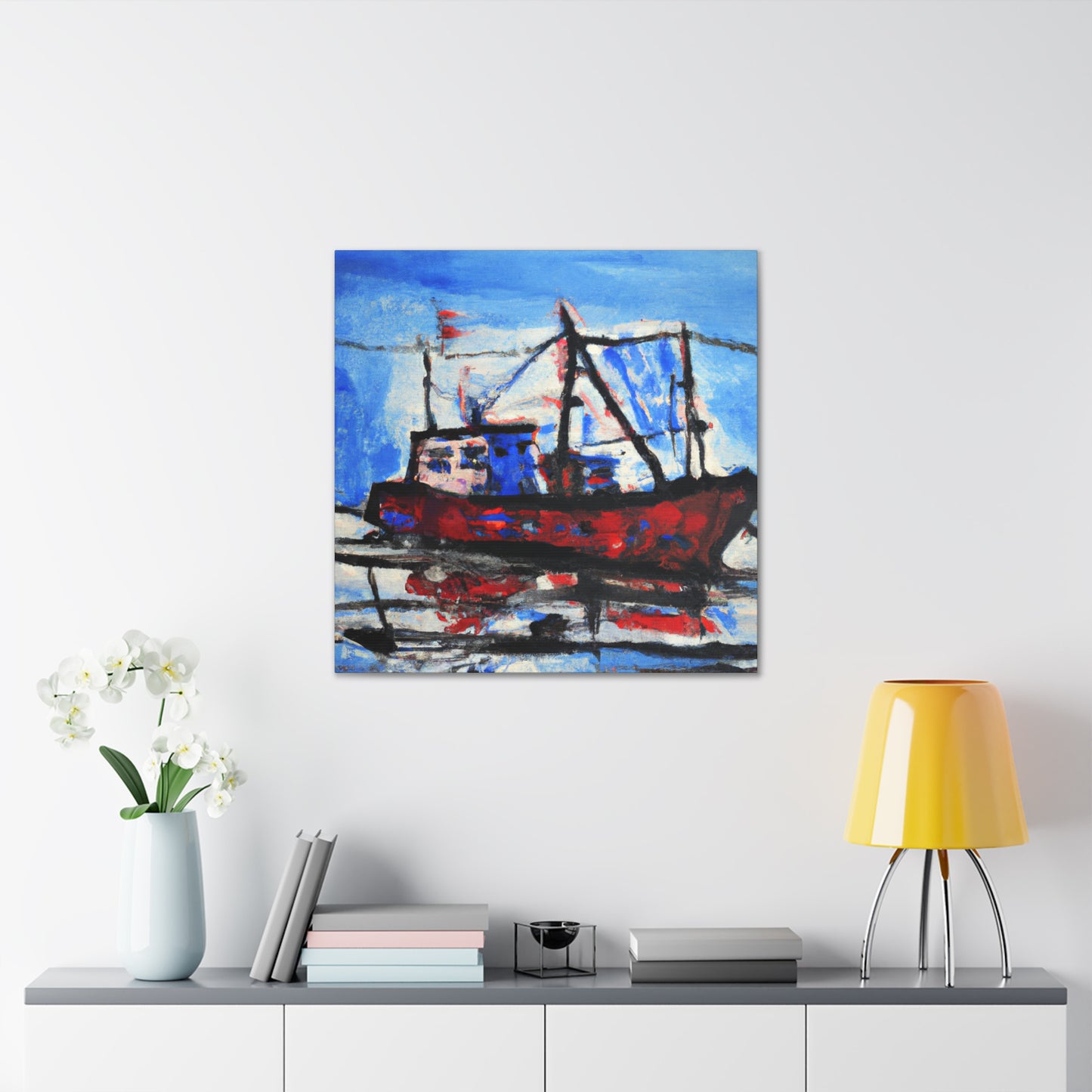 "Fishing Boat Encountering Storm" - Canvas