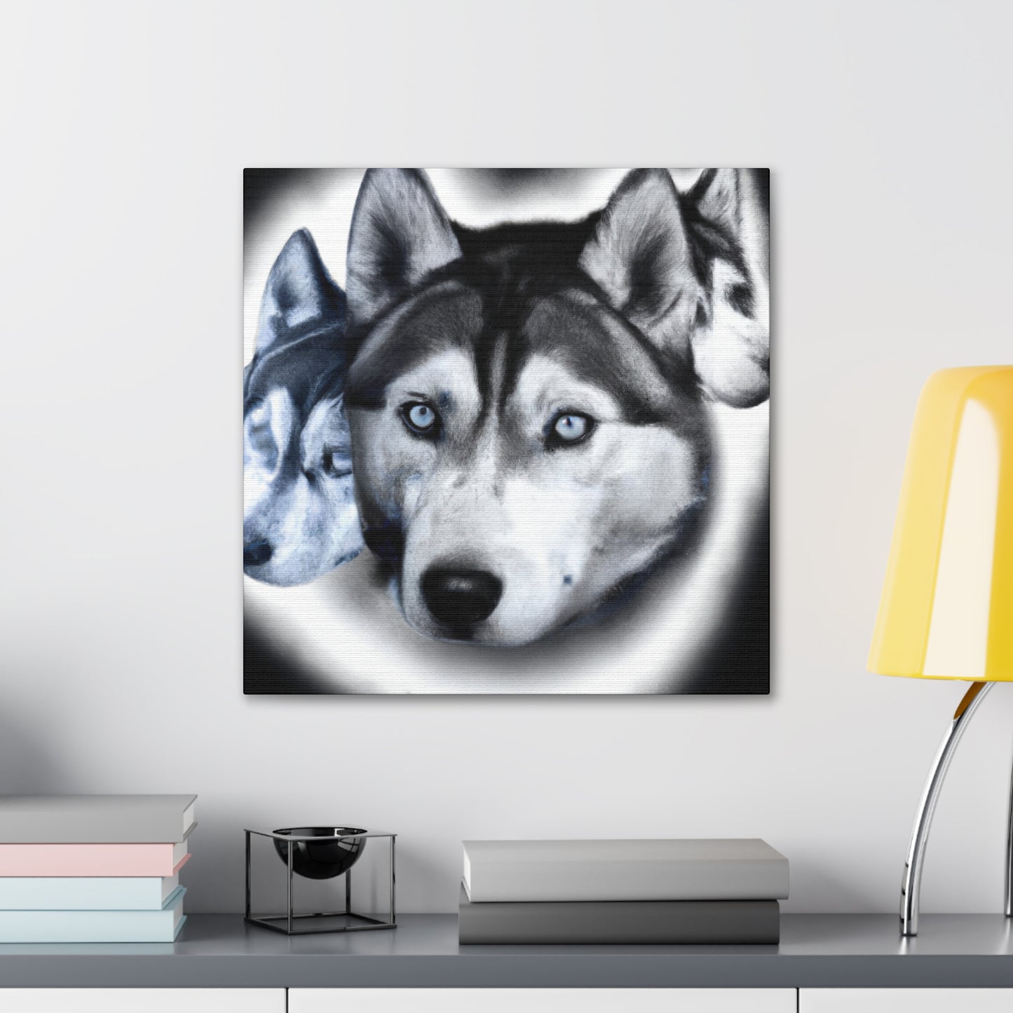 "Siberian Husky Reflection" - Canvas