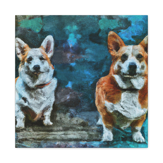 "Corgis At Playtime" - Canvas