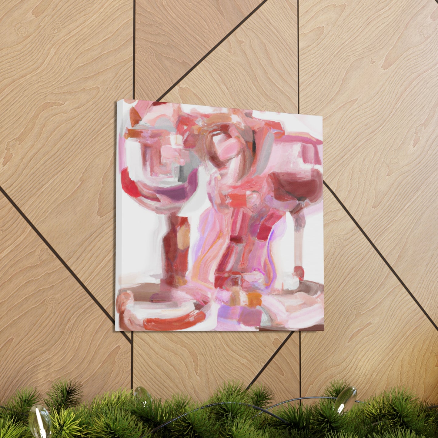 "Vintage Wine Expressionism" - Canvas