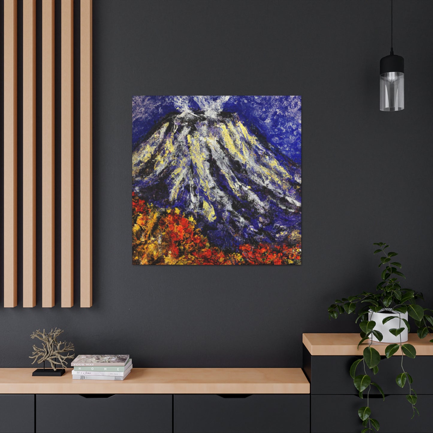 Volcano in Impressionism - Canvas