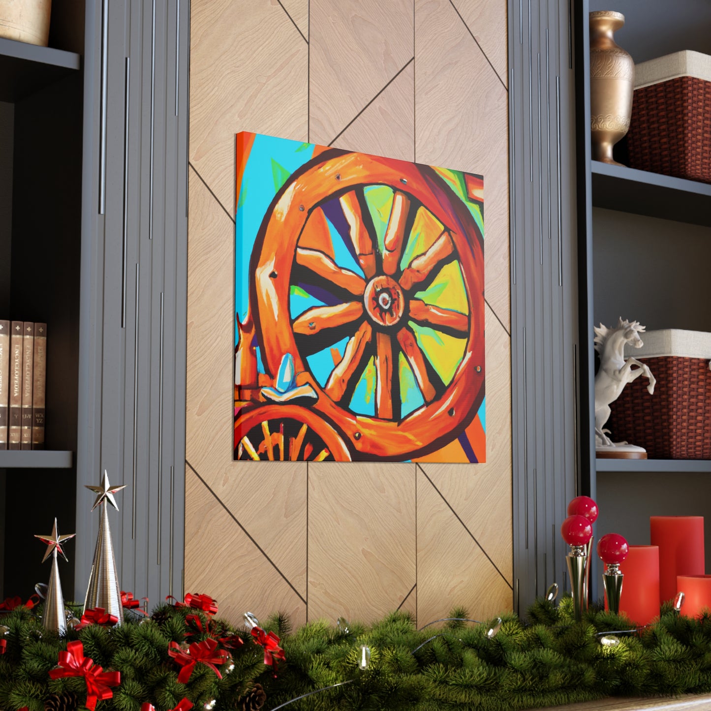 Wagon Wheel Art Deco - Canvas