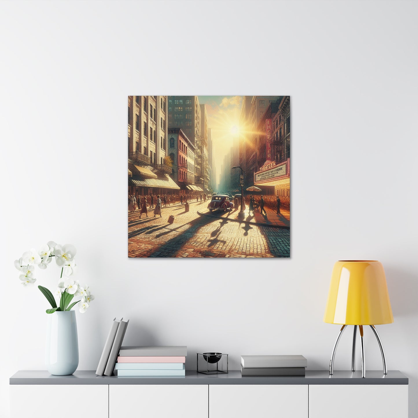 "Enigmatic Metropolis Scenery" - Canvas